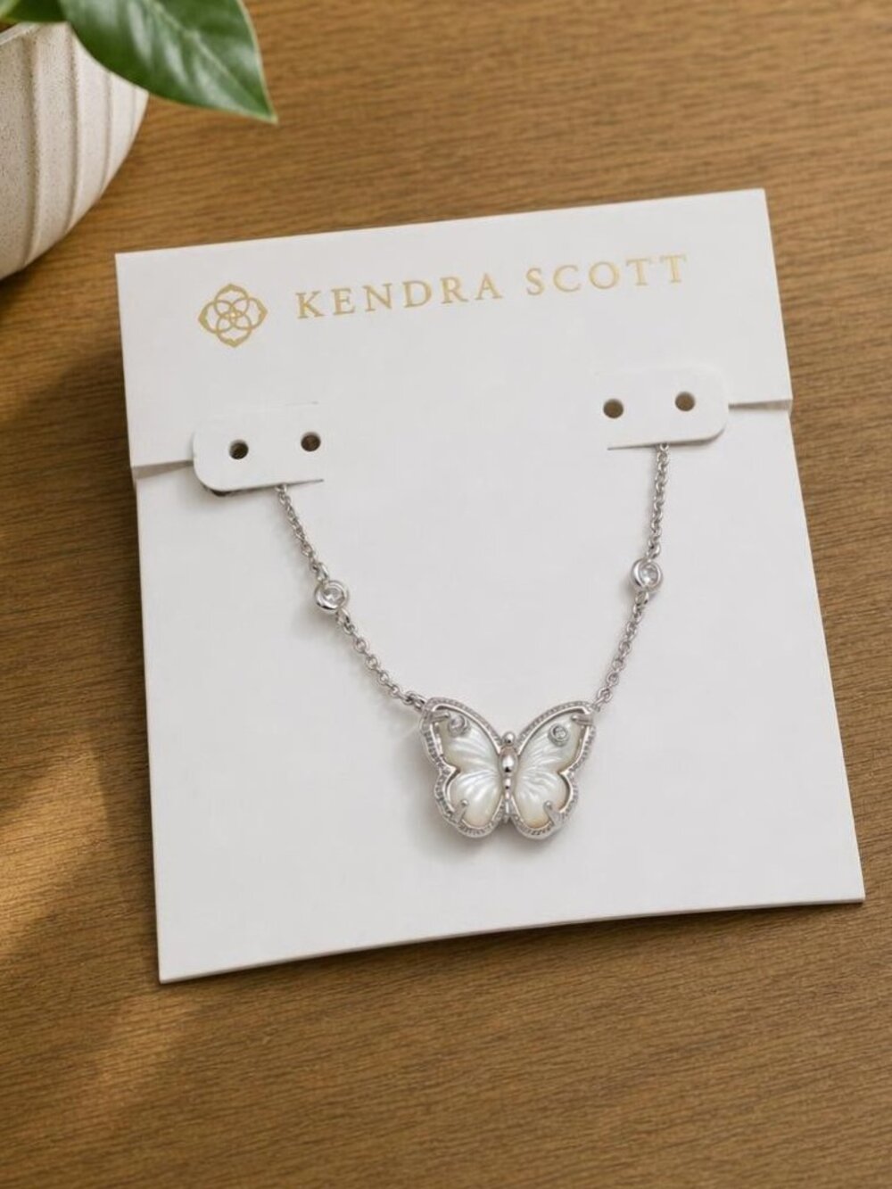 Kendra Scott Cailey Butterfly Silver Pendant Necklace